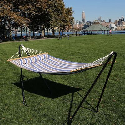 Bliss - Caribbean Hammock w/ Pillow & Hanging Hardware - Nautical Stripe Bliss - Caribbean Hammock w/ Pillow & Hanging Hardware - Nautical Stripe