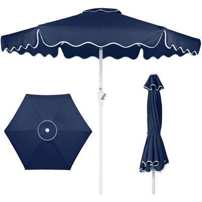 Best Choice Products - 7.5ft Patio Market Umbrella with Wavy Trim, Fade-Resistant, Crank & Tilt, Wind Vent - Navy Blue Best Choice Products - 7.5ft Patio Market Umbrella with Wavy Trim, Fade-Resistant, Crank & Tilt, Wind Vent - Navy Blue