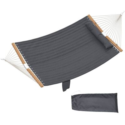 Outsunny - Hammock 2-Person, with Pillow & Pad - Gray Outsunny - Hammock 2-Person, with Pillow & Pad - Gray