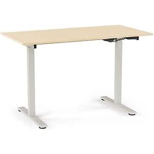 Union & Scale - Essentials 48"W Electric Rectangular Adjustable Standing Desk, Natural - Brown Union & Scale - Essentials 48"W Electric Rectangular Adjustable Standing Desk, Natural - Brown