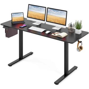 Costway - 63 x 24 Inch Sit Stand Desk Height Adjustable Electric Standing Desk - Black Costway - 63 x 24 Inch Sit Stand Desk Height Adjustable Electric Standing Desk - Black