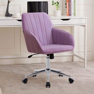 Trinkets Crazed - 24.6" Velvet Office Chair, Ergonomic Swivel Desk Chair with Memory Foam Seat - Adjustable Height Computer Chair - lilac Trinkets Crazed - 24.6" Velvet Office Chair, Ergonomic Swivel Desk Chair with Memory Foam Seat - Adjustable Height Computer Chair - lilac
