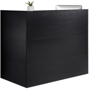VEVOR - Reception Desk, 55Inch L-Shaped Front Counter Table, Office Reception Counter - Black VEVOR - Reception Desk, 55Inch L-Shaped Front Counter Table, Office Reception Counter - Black
