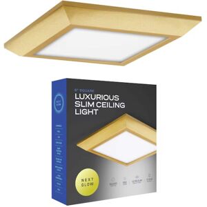 Next Glow - Ultra Slim 5" LED Ceiling Light Fixture, 4000K Square, Dimmable Flush Mount Light - Brass Next Glow - Ultra Slim 5" LED Ceiling Light Fixture, 4000K Square, Dimmable Flush Mount Light - Brass