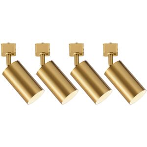 Dazzed Corner - 4 Pack H Type LED Track Light Heads, GU10 Base Adapter Ceiling Spot Light Fixture - Gold Dazzed Corner - 4 Pack H Type LED Track Light Heads, GU10 Base Adapter Ceiling Spot Light Fixture - Gold