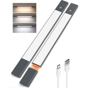 EZVALO - 17.06 in. Wireless USB Charging Gray Integrated LED Linkable Under Cabinet Light Smart Recessed Lighting-2 Pack - White EZVALO - 17.06 in. Wireless USB Charging Gray Integrated LED Linkable Under Cabinet Light Smart Recessed Lighting-2 Pack - White