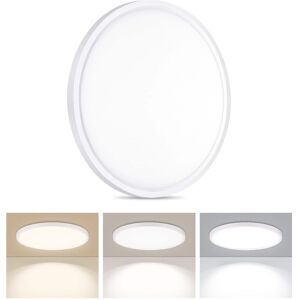 Unique Bargains - 1pc LED Flush Mount Ceiling Light 24W Ultra Thin Round Lamp 3000K/4000K/6500K 3 Color Temperatures Adjusted Wired - White Unique Bargains - 1pc LED Flush Mount Ceiling Light 24W Ultra Thin Round Lamp 3000K/4000K/6500K 3 Color Temperatures Adjusted Wired - White