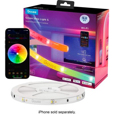 Govee - 9.8ft Wi-Fi RGBICW LED Strip Light - Multi Govee - 9.8ft Wi-Fi RGBICW LED Strip Light - Multi