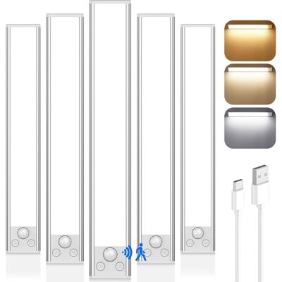Nordic Hygge - 14in Under Cabinet Lighting, 3200mAh Rechargeable Battery Powered Closet Lights with 3 Color Tempers 108 LED - White Nordic Hygge - 14in Under Cabinet Lighting, 3200mAh Rechargeable Battery Powered Closet Lights with 3 Color Tempers 108 LED - White