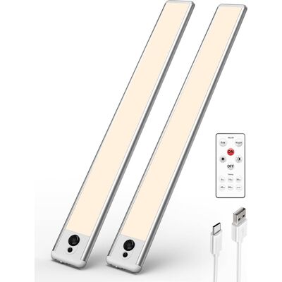 EZVALO - 14.70 in. Wireless USB Charging Integrated LED Linkable Under Cabinet Light Smart Recessed Lighting-2 Pack - White EZVALO - 14.70 in. Wireless USB Charging Integrated LED Linkable Under Cabinet Light Smart Recessed Lighting-2 Pack - White