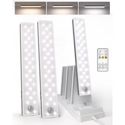 EZVALO - 11 in. Wireless USB Charging Integrated LED Linkable Under Cabinet Light Smart Recessed Lighting-3 Pack - White EZVALO - 11 in. Wireless USB Charging Integrated LED Linkable Under Cabinet Light Smart Recessed Lighting-3 Pack - White