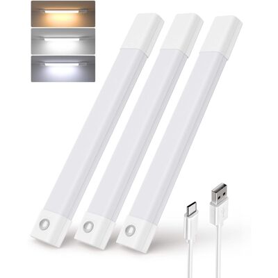 EZVALO - 13 in. Wireless USB Charging Integrated LED Linkable Under Cabinet Light Smart Recessed Lighting-3 Pack - White EZVALO - 13 in. Wireless USB Charging Integrated LED Linkable Under Cabinet Light Smart Recessed Lighting-3 Pack - White