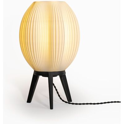 Jonathan Y - Wavy 16.5" Modern Contemporary Plant-Based PLA 3D Printed Dimmable LED Table Lamp, /Black - White Jonathan Y - Wavy 16.5" Modern Contemporary Plant-Based PLA 3D Printed Dimmable LED Table Lamp, /Black - White