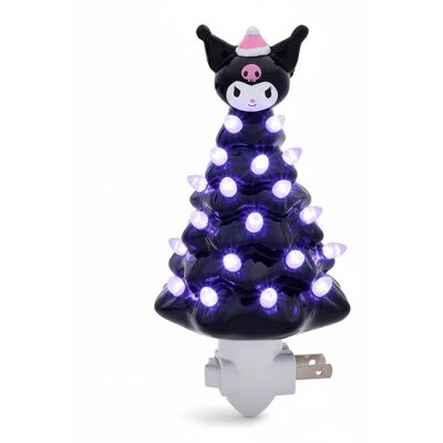 Ukonic - Sanrio Kuromi 6-Inch Ceramic Christmas Tree Plug-In Nightlight - Black Ukonic - Sanrio Kuromi 6-Inch Ceramic Christmas Tree Plug-In Nightlight - Black