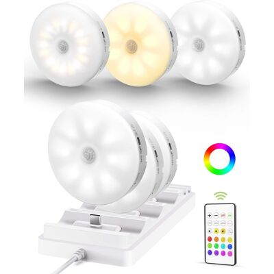 EZVALO - 8 in. Wireless USB Charging Integrated LED Linkable Under Cabinet Light Smart Recessed Lighting-6 Pack - White EZVALO - 8 in. Wireless USB Charging Integrated LED Linkable Under Cabinet Light Smart Recessed Lighting-6 Pack - White