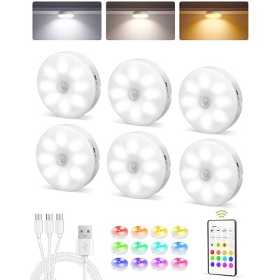 EZVALO - 8 in. Wireless USB Charging Integrated LED Linkable Under Cabinet Light Smart Recessed Lighting-6 Pack - White EZVALO - 8 in. Wireless USB Charging Integrated LED Linkable Under Cabinet Light Smart Recessed Lighting-6 Pack - White