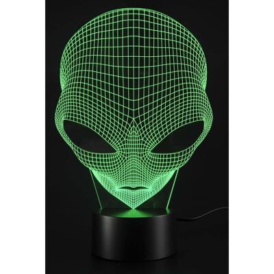 JuzToys - 3D Night Light for Kids, 3D Illusion Grow LED Alien Shapes Lamp 7 Colors USB Power, LED Lamp for Bedrooms and Offices - Black JuzToys - 3D Night Light for Kids, 3D Illusion Grow LED Alien Shapes Lamp 7 Colors USB Power, LED Lamp for Bedrooms and Offices - Black