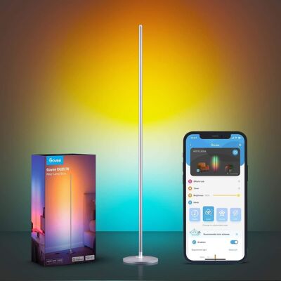 Govee - RGBICW Smart Floor Lamp Basic - Silver Govee - RGBICW Smart Floor Lamp Basic - Silver