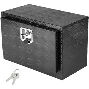 VEVOR - Underbody Truck Box, 24" x 14" x 16" Pickup Storage Box, Heavy Duty Aluminum Diamond Plate Tool Box with Lock and Keys - Black VEVOR - Underbody Truck Box, 24" x 14" x 16" Pickup Storage Box, Heavy Duty Aluminum Diamond Plate Tool Box with Lock and Keys - Black