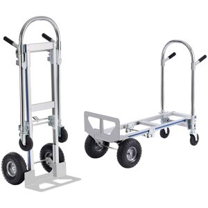 VEVOR - Aluminum Hand Truck, 2 in 1, 800 lbs Load Capacity, Heavy Duty Industrial Convertible Folding Hand Truck and Dolly - Silver VEVOR - Aluminum Hand Truck, 2 in 1, 800 lbs Load Capacity, Heavy Duty Industrial Convertible Folding Hand Truck and Dolly - Silver