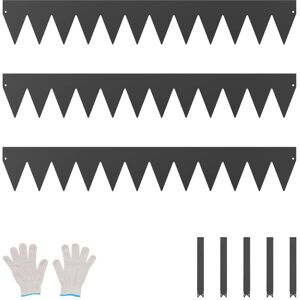 VEVOR - Steel Landscape Edging, 3 Packs 40 x 6 in Rust-Resistant Metal Landscape Edging, Bendable Garden Edging Border - Black VEVOR - Steel Landscape Edging, 3 Packs 40 x 6 in Rust-Resistant Metal Landscape Edging, Bendable Garden Edging Border - Black
