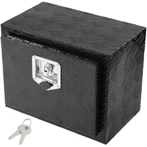VEVOR - Underbody Truck Box, 18" x 12" x 14" Pickup Storage Box, Heavy Duty Aluminum Diamond Plate Tool Box with Lock and Keys - Black VEVOR - Underbody Truck Box, 18" x 12" x 14" Pickup Storage Box, Heavy Duty Aluminum Diamond Plate Tool Box with Lock and Keys - Black