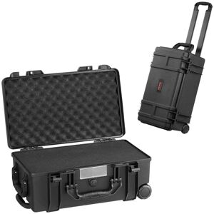 VEVOR - Weatherproof Hard Case,Heavy Duty Protective Dry Box Case with Pre-cut Foam,Wheels & Retractable Pull Handles for Travel - Black VEVOR - Weatherproof Hard Case,Heavy Duty Protective Dry Box Case with Pre-cut Foam,Wheels & Retractable Pull Handles for Travel - Black
