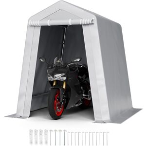 VEVOR - Outdoor Storage Shed, 6 x 6 ft Portable Tent with Roll-up Door & Vents, Waterproof Canopy Shed Shelter, Heavy Duty Frame - Gray VEVOR - Outdoor Storage Shed, 6 x 6 ft Portable Tent with Roll-up Door & Vents, Waterproof Canopy Shed Shelter, Heavy Duty Frame - Gray