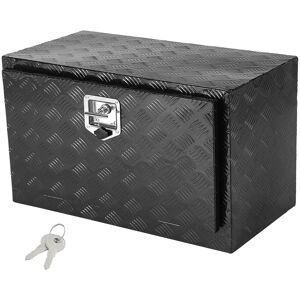 VEVOR - Underbody Truck Box, 36" x 17" x 18" Pickup Storage Box, Heavy Duty Aluminum Diamond Plate Tool Box with Lock and Keys - Black VEVOR - Underbody Truck Box, 36" x 17" x 18" Pickup Storage Box, Heavy Duty Aluminum Diamond Plate Tool Box with Lock and Keys - Black