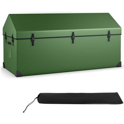 Gymax - 174 Gallon Outdoor Tool Box All Weather Tarpaulin Deck Box w/ Convenient Handles - Green Gymax - 174 Gallon Outdoor Tool Box All Weather Tarpaulin Deck Box w/ Convenient Handles - Green
