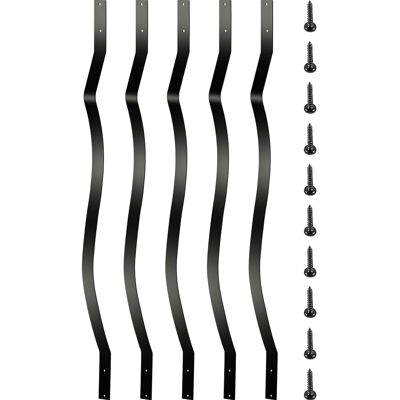 VEVOR - Deck Balusters, 26 Pack Metal Deck Spindles, 32.25"x1" Staircase Baluster with Screws, Aluminum Alloy Deck Railing - Black VEVOR - Deck Balusters, 26 Pack Metal Deck Spindles, 32.25"x1" Staircase Baluster with Screws, Aluminum Alloy Deck Railing - Black