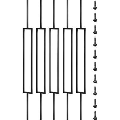 VEVOR - Deck Balusters, 10 Pack Metal Deck Spindles, 44"x0.5" Staircase Baluster with Screws, Iron Deck Railing - Black VEVOR - Deck Balusters, 10 Pack Metal Deck Spindles, 44"x0.5" Staircase Baluster with Screws, Iron Deck Railing - Black