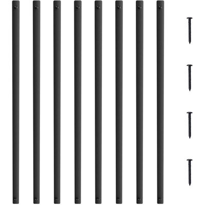 VEVOR - Staircase Metal Balusters, 38'' x 1'' Flat Aluminum Alloy Decorative Banister Spindles,72 Pack Deck Baluster with Screws - Matte Black VEVOR - Staircase Metal Balusters, 38'' x 1'' Flat Aluminum Alloy Decorative Banister Spindles,72 Pack Deck Baluster with Screws - Matte Black