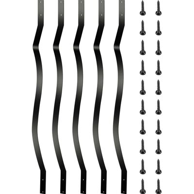 VEVOR - Deck Balusters, 26 Pack Metal Deck Spindles, 32.25"x1" Staircase Baluster with Screws, Iron Deck Railing - Black VEVOR - Deck Balusters, 26 Pack Metal Deck Spindles, 32.25"x1" Staircase Baluster with Screws, Iron Deck Railing - Black