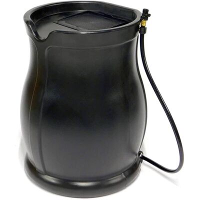 FCMP Outdoor - Catalina 45 Gallon Water Catcher Rain Barrel w/ Flat Back - Black FCMP Outdoor - Catalina 45 Gallon Water Catcher Rain Barrel w/ Flat Back - Black