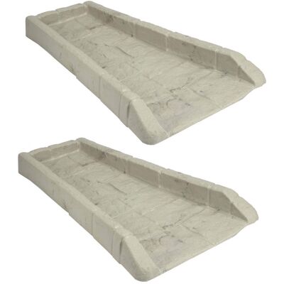 Suncast - SB24 Decorative Rain Gutter Downspout Splash Block, Tan (2 Pack) - Stone light taupe Suncast - SB24 Decorative Rain Gutter Downspout Splash Block, Tan (2 Pack) - Stone light taupe
