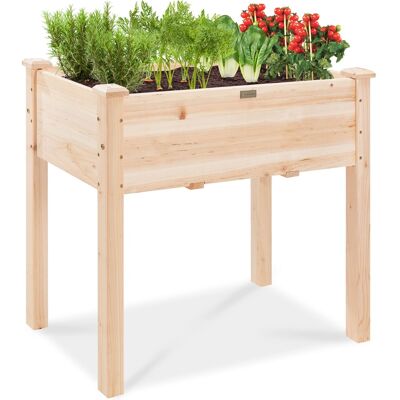 Best Choice Products - 34x18x30in Raised Garden Bed, Elevated Wood Planter Box for Kids, Patio w/ Bed Liner - Natural Best Choice Products - 34x18x30in Raised Garden Bed, Elevated Wood Planter Box for Kids, Patio w/ Bed Liner - Natural