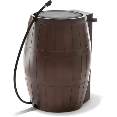 FCMP Outdoor - RC4000 50 Gallon Outdoor Rain Water Catcher Barrel Container - Brown FCMP Outdoor - RC4000 50 Gallon Outdoor Rain Water Catcher Barrel Container - Brown