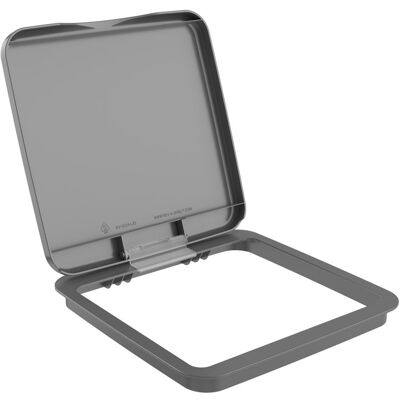 Rev-A-Shelf - 27 qt. Trash Can Replacement Lid, RV-1024-LID-17-1 - Silver Rev-A-Shelf - 27 qt. Trash Can Replacement Lid, RV-1024-LID-17-1 - Silver