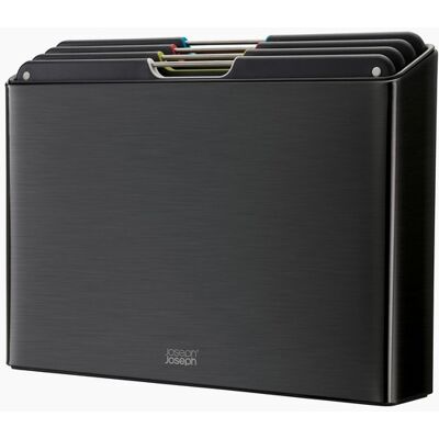 Joseph Joseph - Folio Steel 4-piece Cutting Board Set with Steel Case - Black Joseph Joseph - Folio Steel 4-piece Cutting Board Set with Steel Case - Black