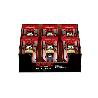 Scotch - Box Lock 1.88" Packing Tape Dispenser, 6/Pack - Clear Scotch - Box Lock 1.88" Packing Tape Dispenser, 6/Pack - Clear