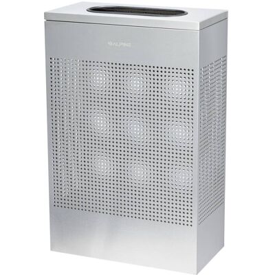 Alpine Industries - 13 Gallon Stainless Steel Square Perforated Trash Can - Silver Alpine Industries - 13 Gallon Stainless Steel Square Perforated Trash Can - Silver
