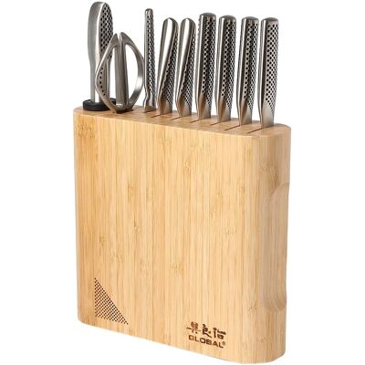 Global - Kanpeki 10-Piece Knife Block Set - Bamboo Global - Kanpeki 10-Piece Knife Block Set - Bamboo
