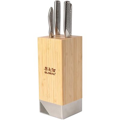 Global - Toshi 5 Piece Knife Block Set - Bamboo Global - Toshi 5 Piece Knife Block Set - Bamboo