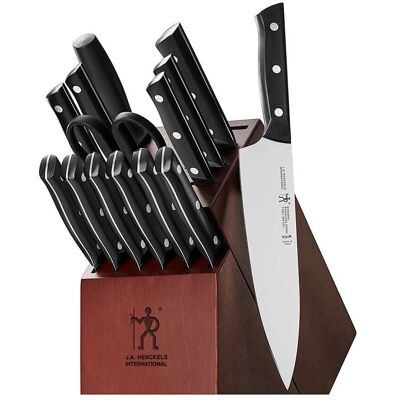 Henckels - Dynamic 15-pc Knife Block Set - Brown Henckels - Dynamic 15-pc Knife Block Set - Brown