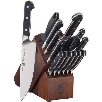 ZWILLING - Pro 16-pc Knife Block Set - Acacia ZWILLING - Pro 16-pc Knife Block Set - Acacia