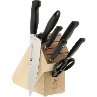 ZWILLING - Four Star Anniversary 8-pc Knife Block Set - Black ZWILLING - Four Star Anniversary 8-pc Knife Block Set - Black