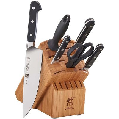 ZWILLING - Pro 7-pc Knife Block Set - Bamboo - Brown ZWILLING - Pro 7-pc Knife Block Set - Bamboo - Brown