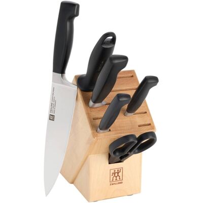 ZWILLING - Four Star 7-pc Knife Block Set - Natural ZWILLING - Four Star 7-pc Knife Block Set - Natural