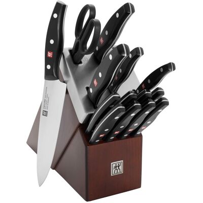 ZWILLING - TWIN Signature 15-pc Self-Sharpening Knife Block Set - Brown ZWILLING - TWIN Signature 15-pc Self-Sharpening Knife Block Set - Brown